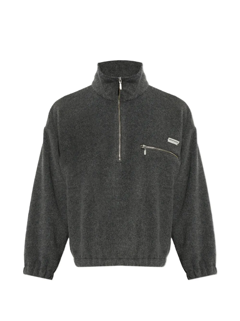 Song For The Mute half-zip chest-pocket sweater - Gris Song For The Mute half-zip chest-pocket sweater - Gris