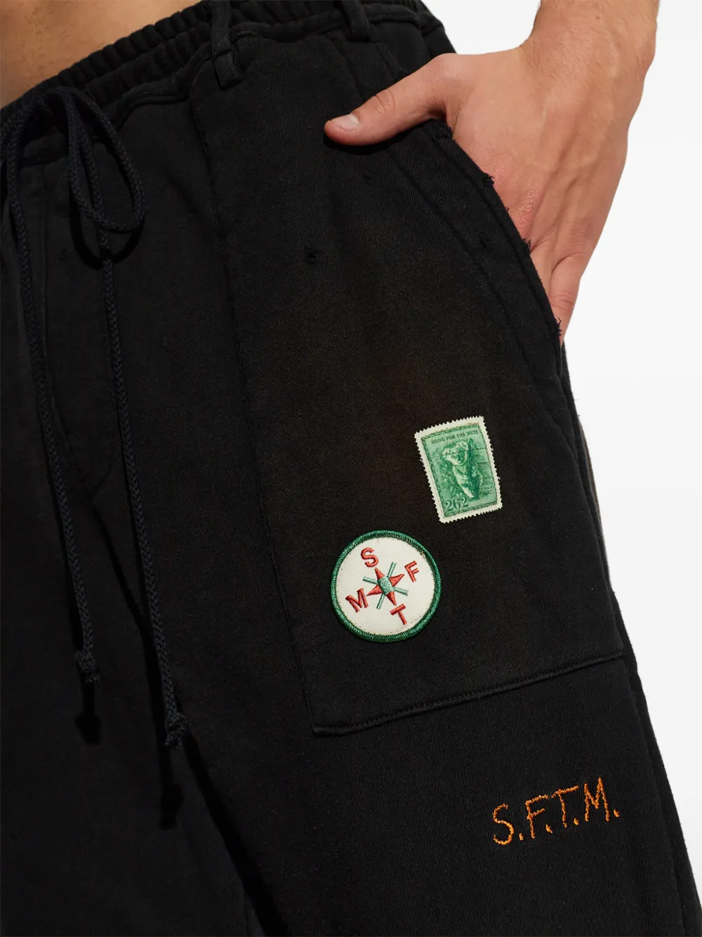 Song For The Mute Trainingsbroek met patch Zwart