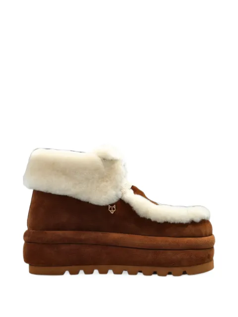 NAKED WOLFE Bambi shearling-trim boots
