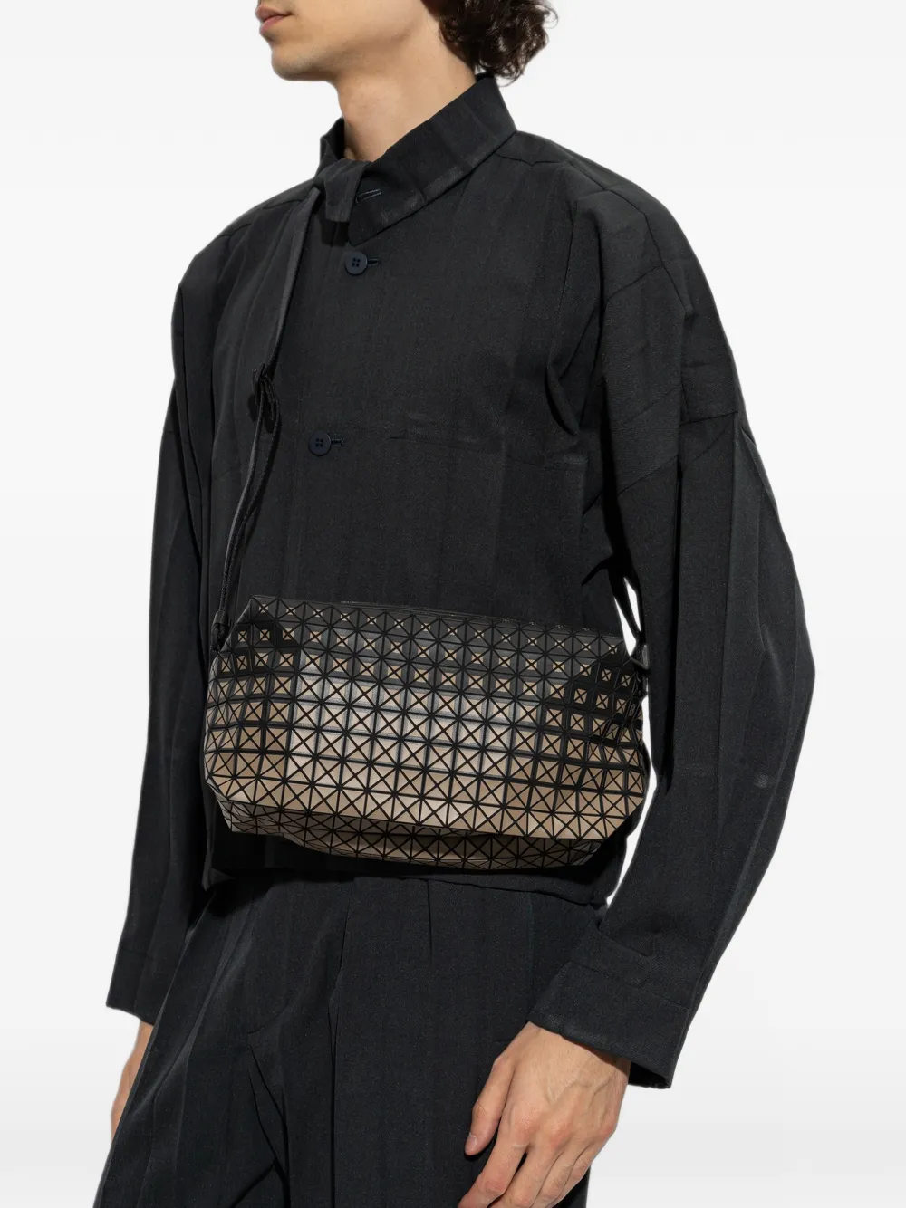 Bao Bao Issey Miyake Geometric Messenger Bag In Brown