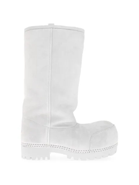 Balenciaga Alaska fur high boots in ciel
