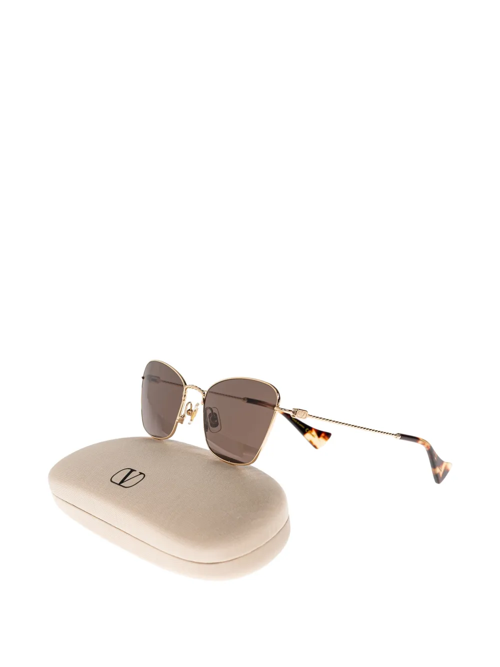 VALENTINO GARAVANI EYEWEAR Zonnebril met cat-eye montuur Goud