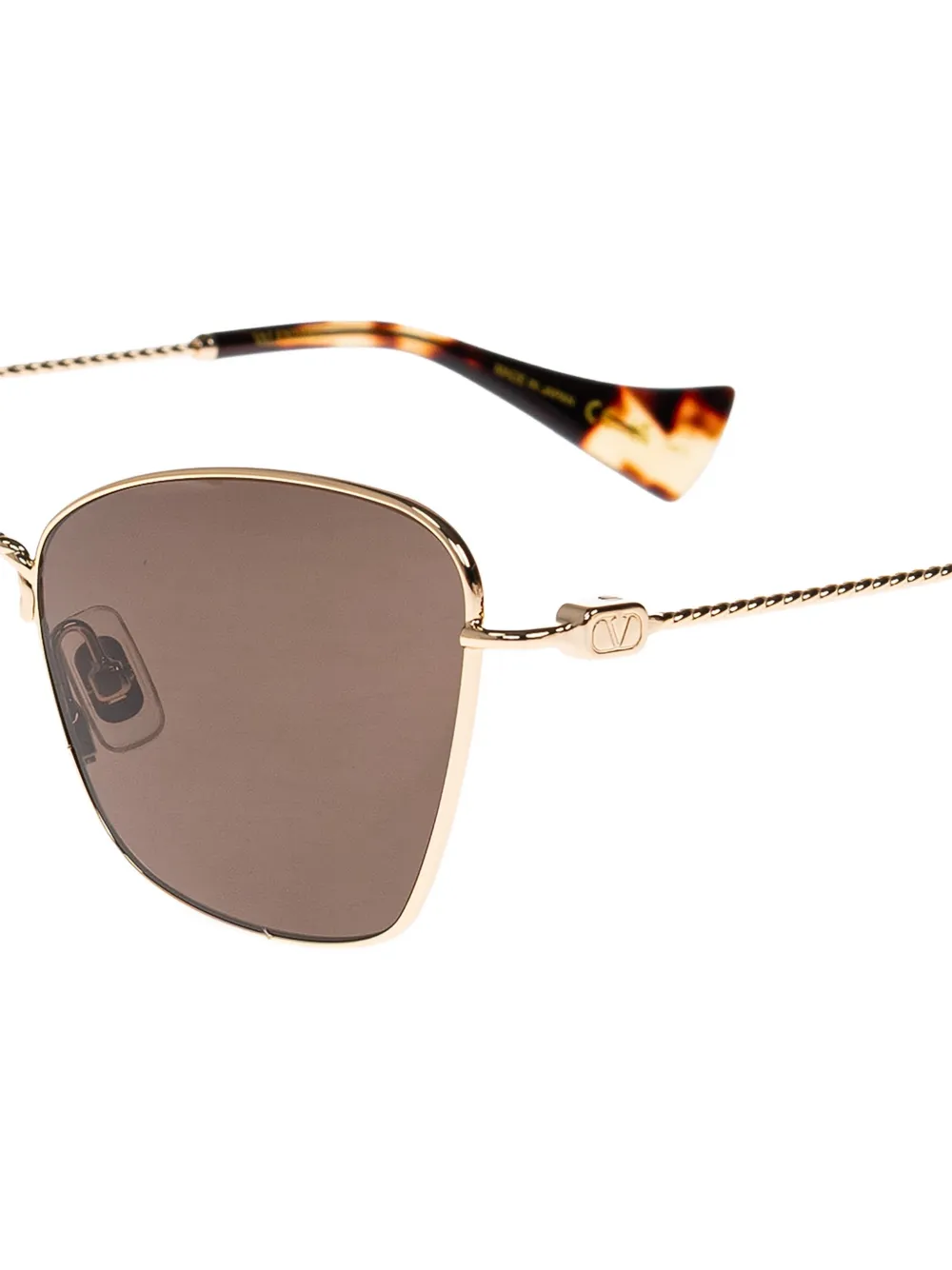 VALENTINO GARAVANI EYEWEAR Zonnebril met cat-eye montuur Goud