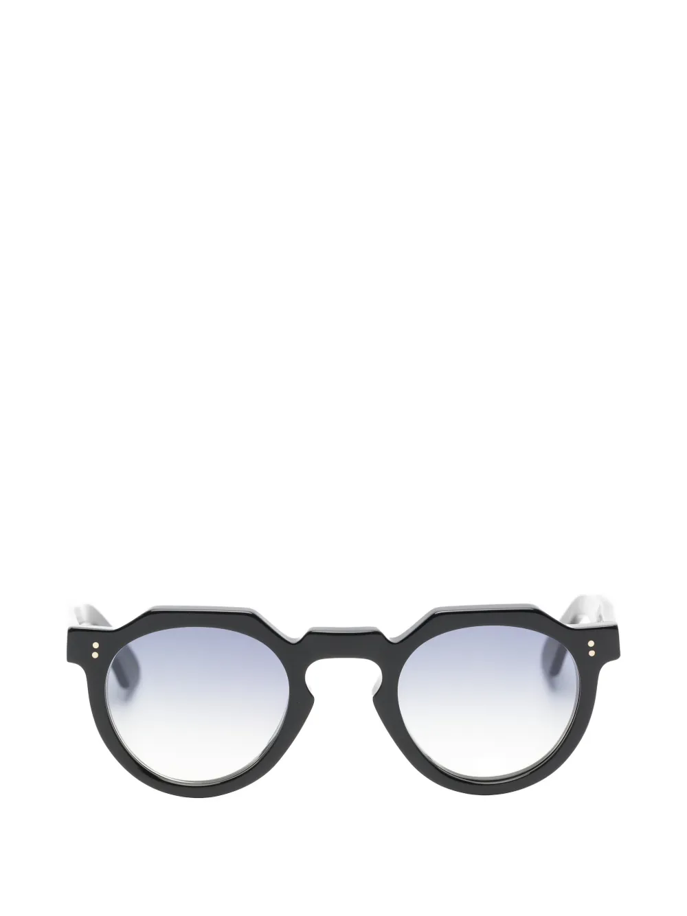 Lesca Crown Panto geometric-frame sunglasses Zwart