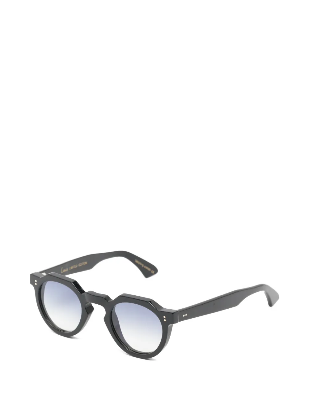 Lesca Crown Panto geometric-frame sunglasses Zwart