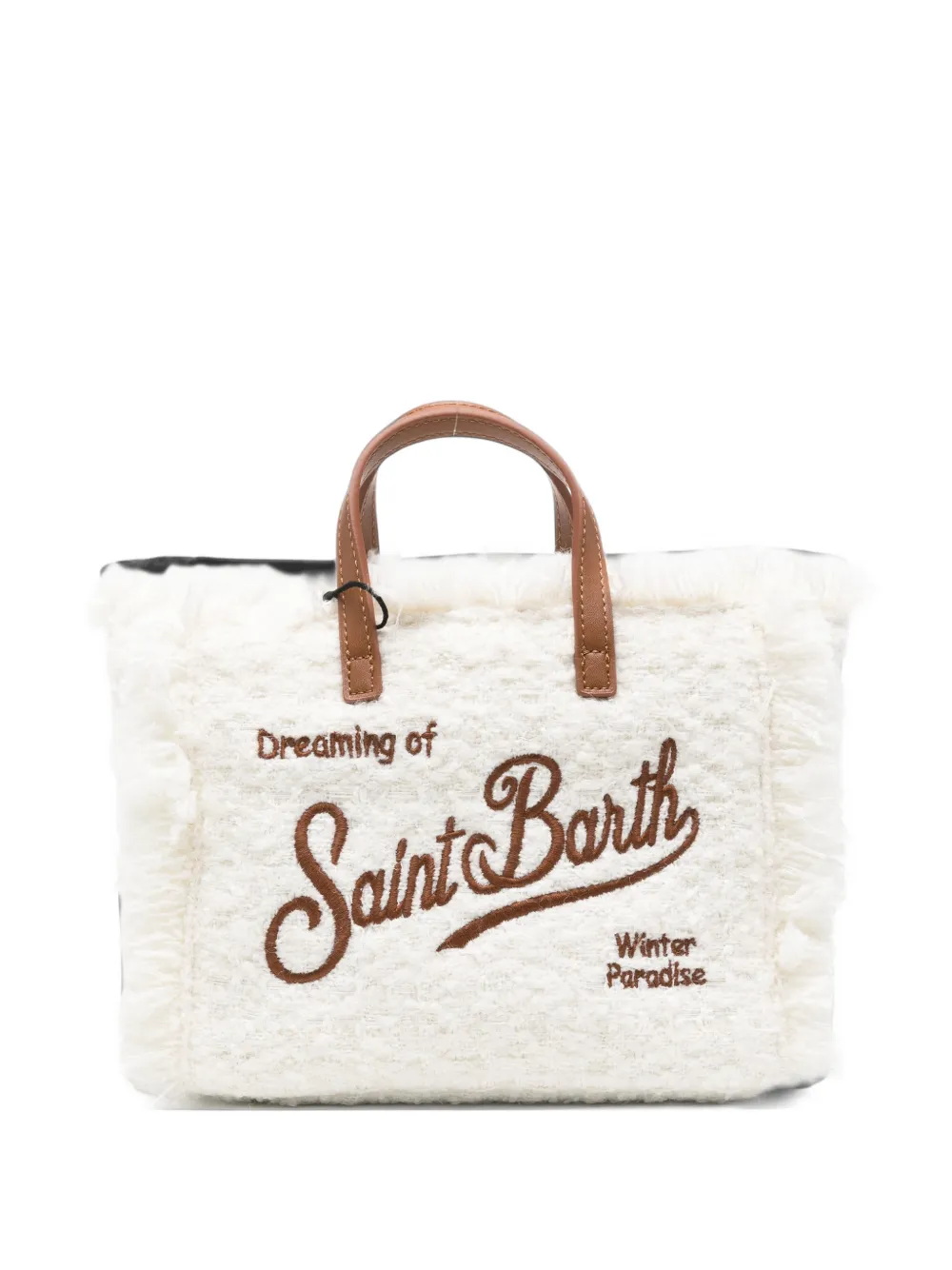 MC2 Saint Barth Kids mini frayed tote bag Wit