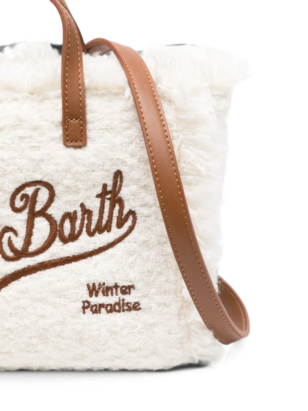 MC2 Saint Barth Kids mini frayed tote bag Wit