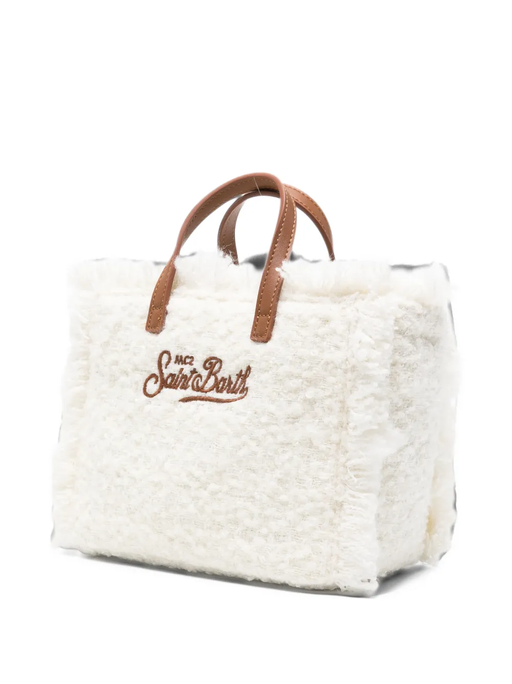 MC2 Saint Barth Kids mini frayed tote bag Wit