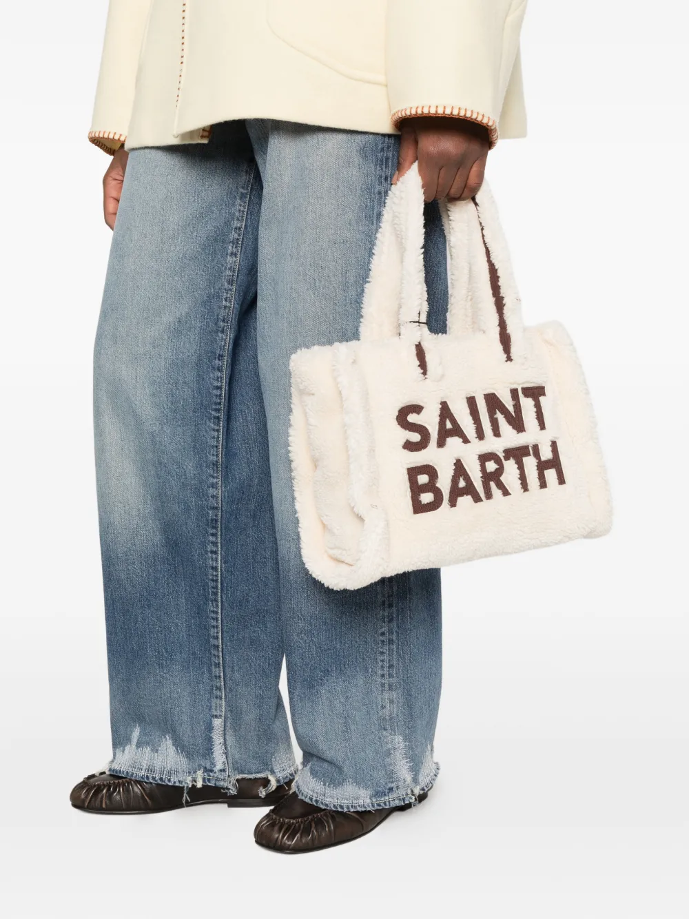 MC2 Saint Barth Kids logo-embroidered tote bag Beige