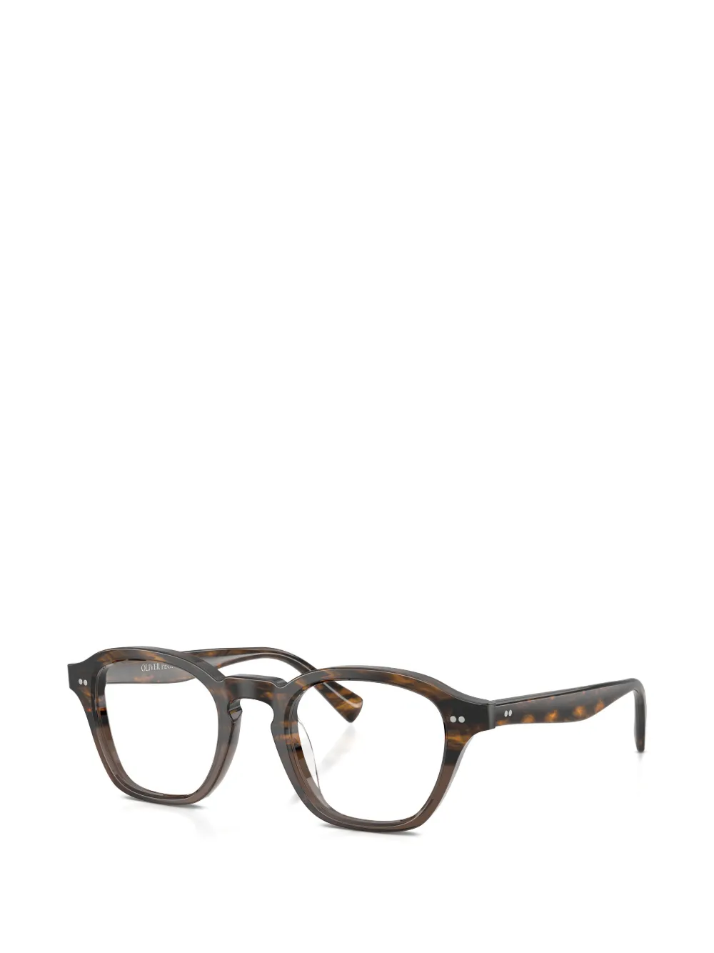 Oliver Peoples Bril met schildpadschild-effect Bruin
