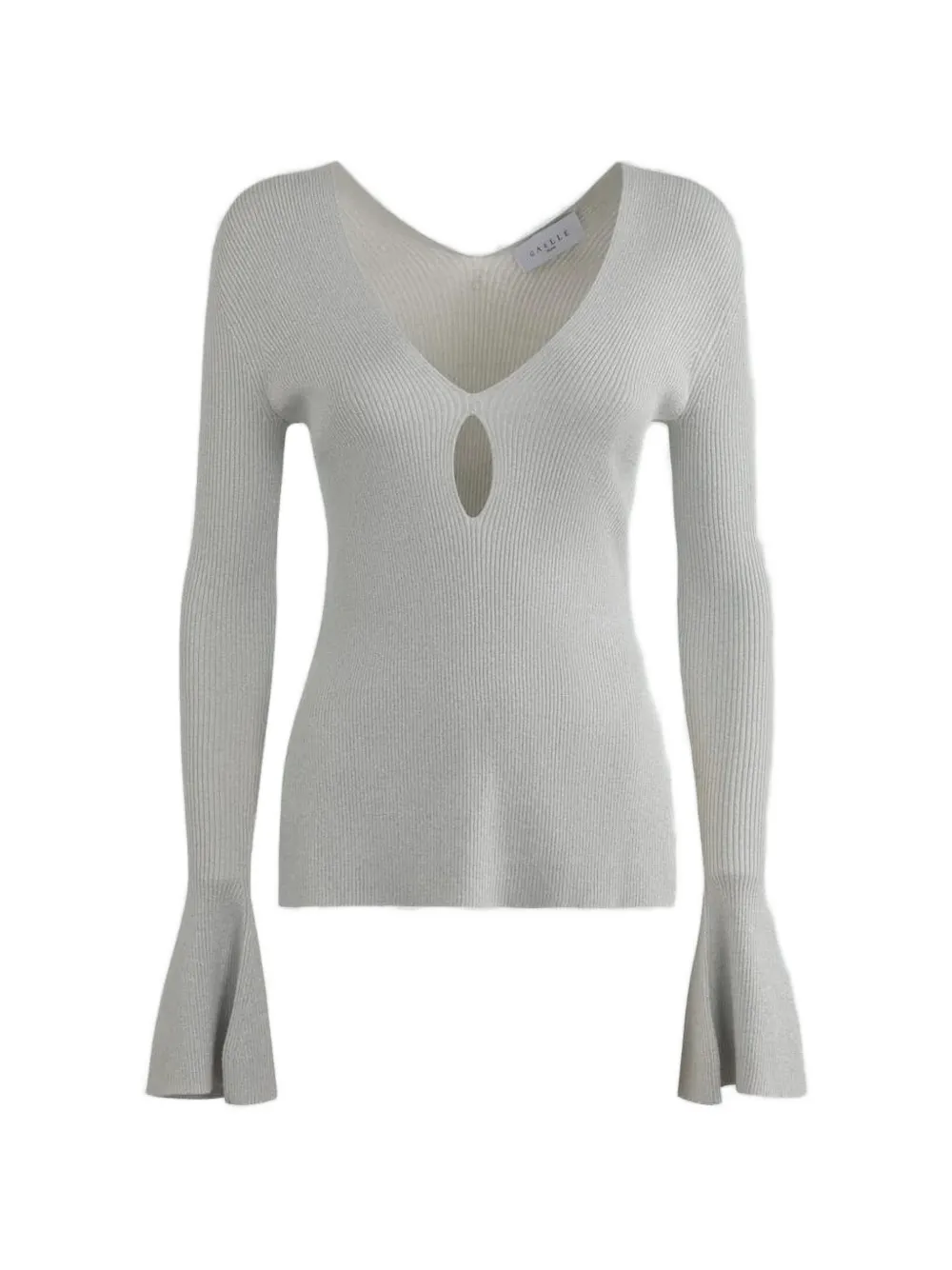 Gaëlle Paris ribbed cut-out sweater - Gris Gaëlle Paris ribbed cut-out sweater - Gris