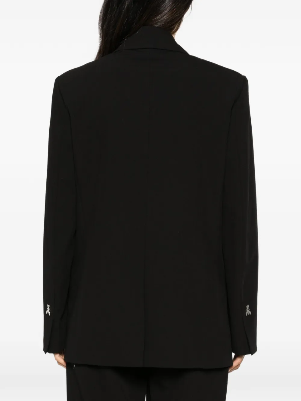 Patrizia Pepe Blazer met enkele rij knopen Zwart