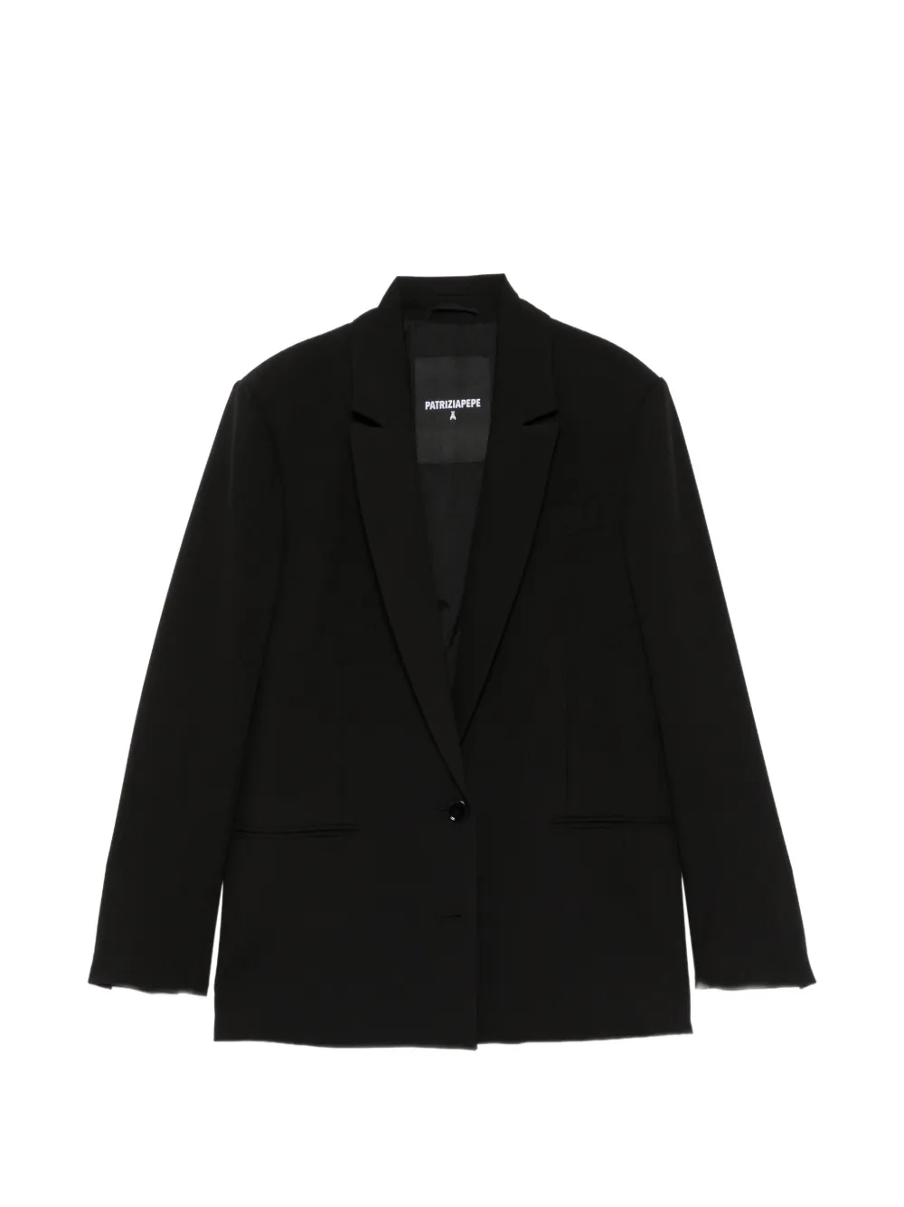 Patrizia Pepe Blazer met enkele rij knopen Zwart