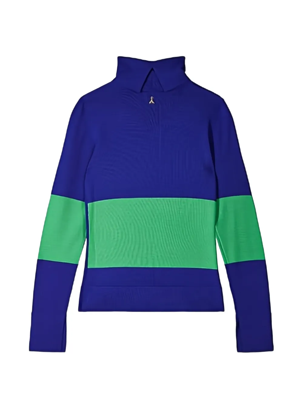 Patrizia Pepe colour-block intarsia-knit sweater - Bleu