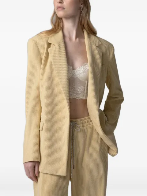 Gaëlle Paris corduroy single-breasted blazer