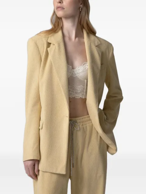 Gaëlle Paris corduroy single-breasted blazer