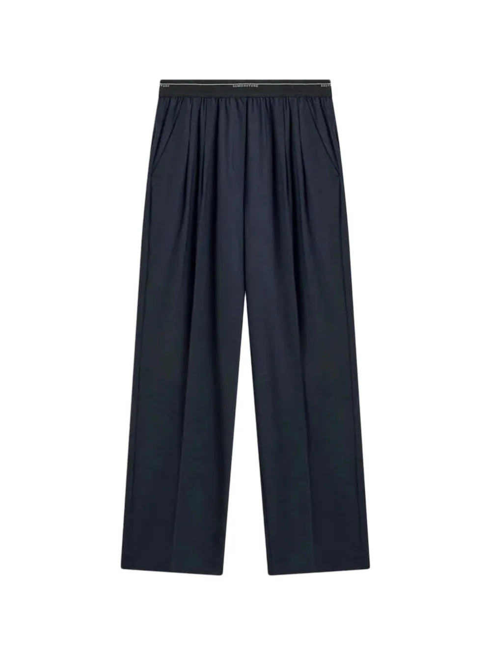 Semicouture Madyson logo-waistband pleated trousers - Bleu Semicouture Madyson logo-waistband pleated trousers - Bleu