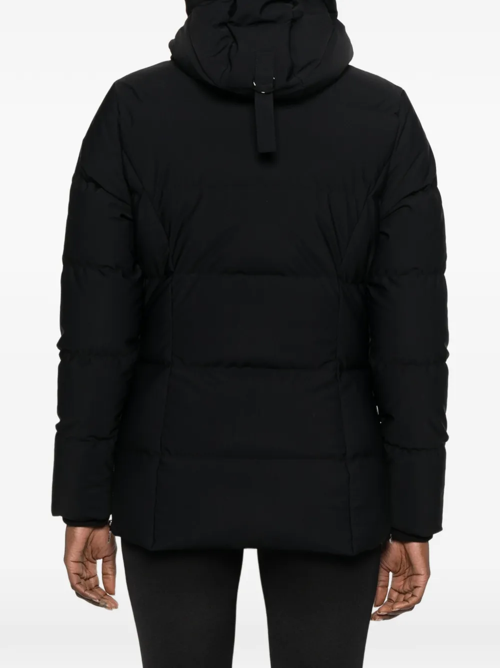 Moose Knuckles quilted hooded jacket Zwart
