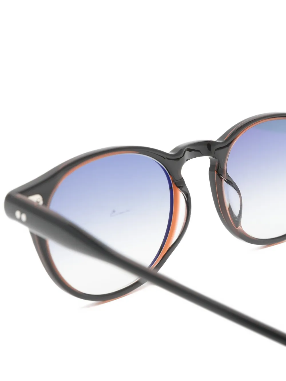 Lesca round-frame Bref sunglasses Zwart