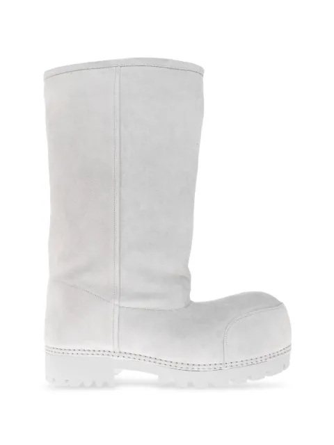 Balenciaga Alaska fur high boots in ciel