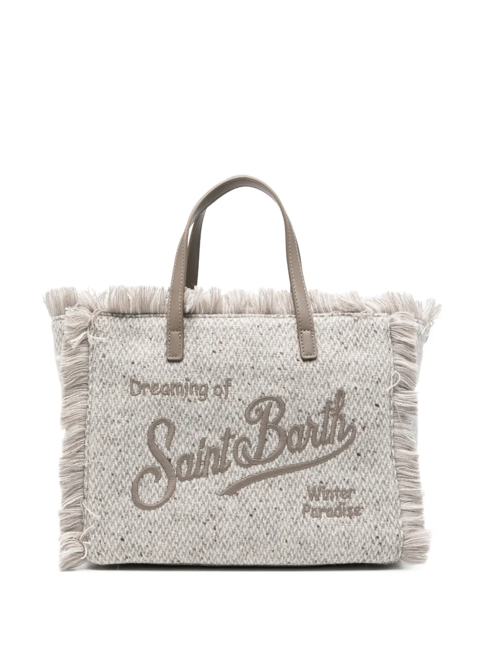 MC2 Saint Barth Colette shopper met franje Grijs