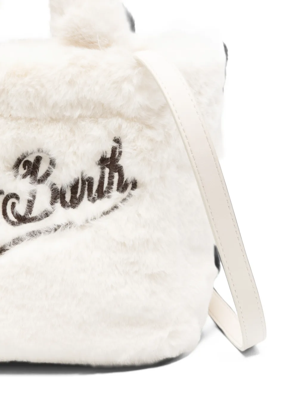MC2 Saint Barth Kids mini logo detail tote bag Wit