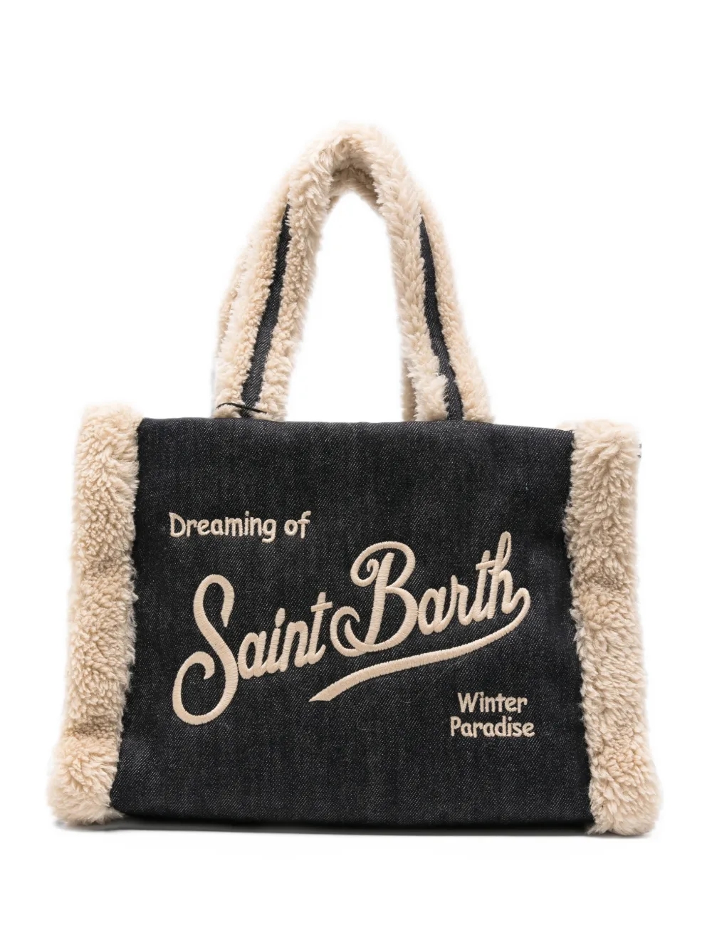 MC2 Saint Barth Kids Colette shearling-effect tote bag Blauw