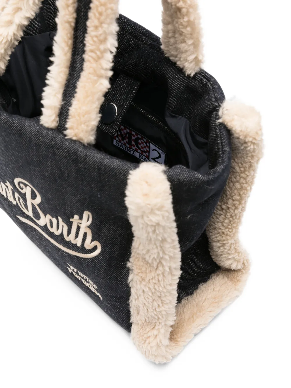 MC2 Saint Barth Kids Colette shearling-effect tote bag Blauw