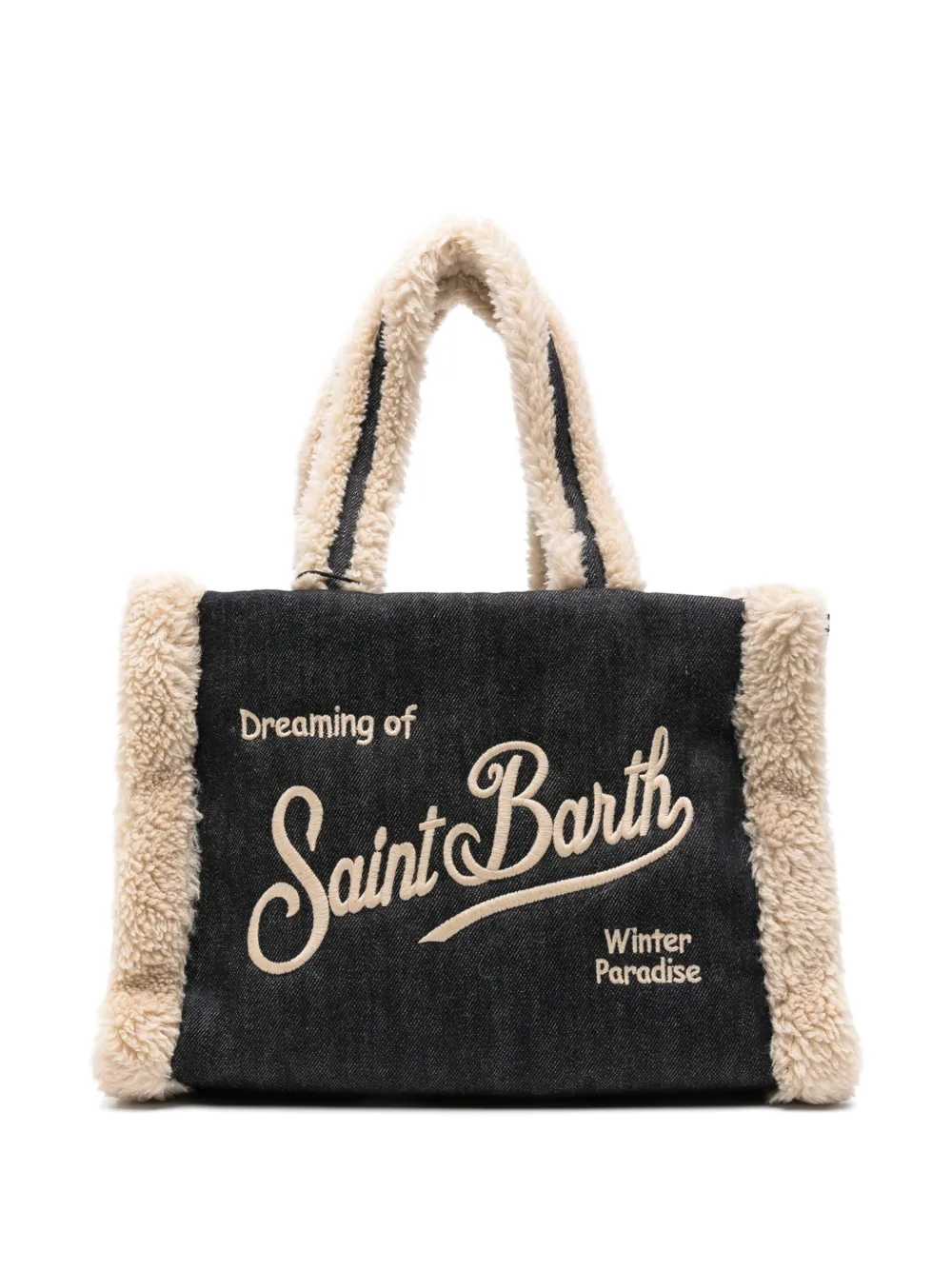 MC2 Saint Barth Kids Colette shearling bag Blauw