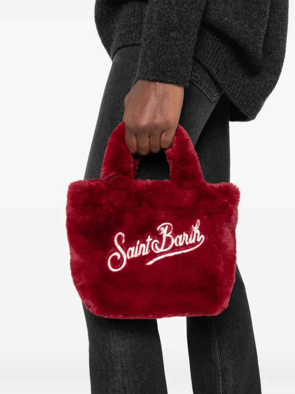 MC2 Saint Barth Kids Vanity faux-fur tote bag Rood