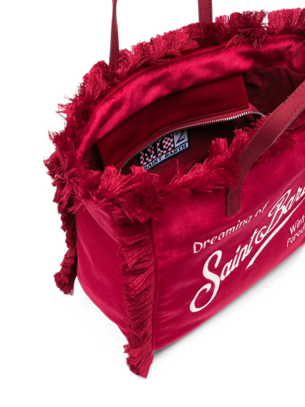 MC2 Saint Barth Colette fringed tote bag Rood