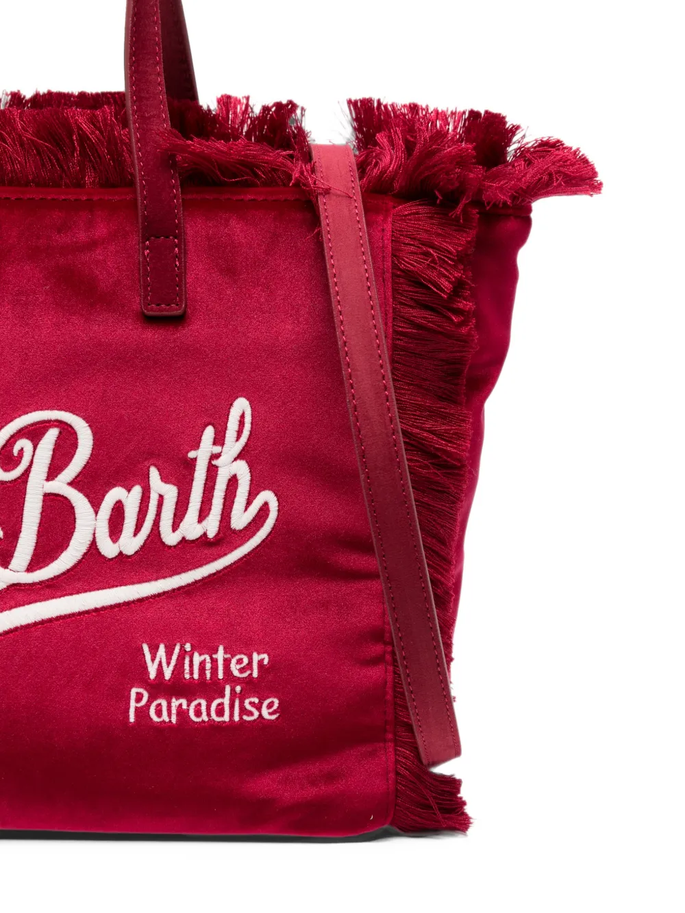 MC2 Saint Barth Colette fringed tote bag Rood