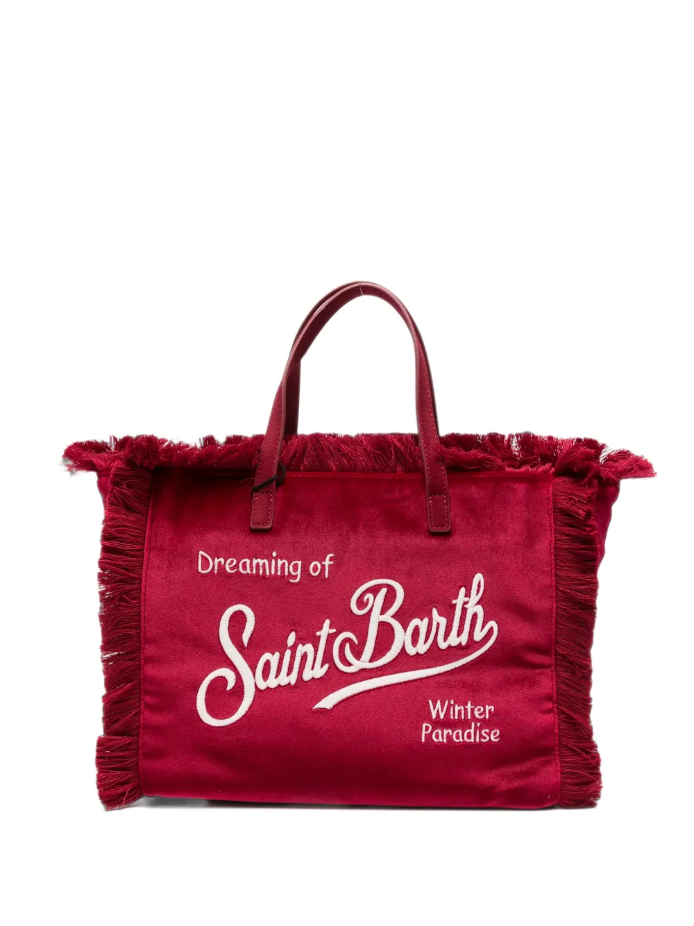 MC2 Saint Barth Colette fringed tote bag Rood