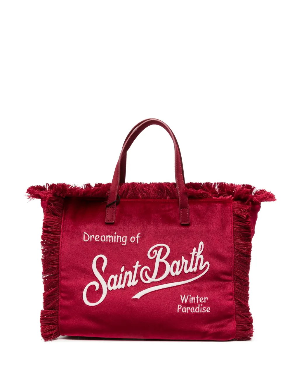 MC2 Saint Barth Colette fringed tote bag Rood