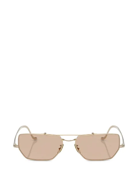 Oliver Peoples geometric-frame titanium sunglasses