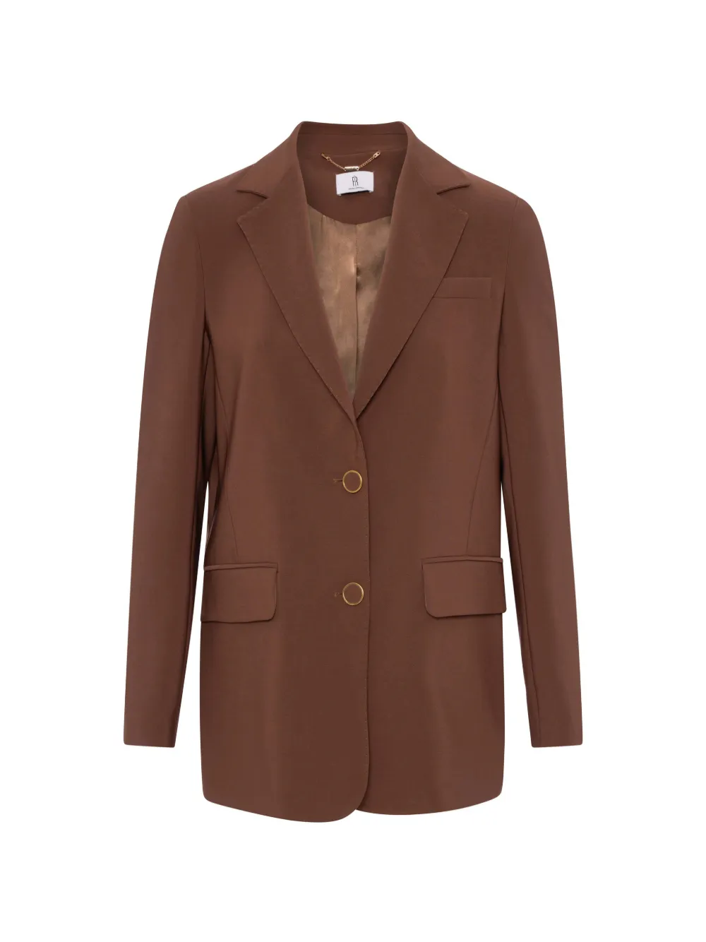FRACOMINA logo-plaque single-breasted blazer - Marron FRACOMINA logo-plaque single-breasted blazer - Marron