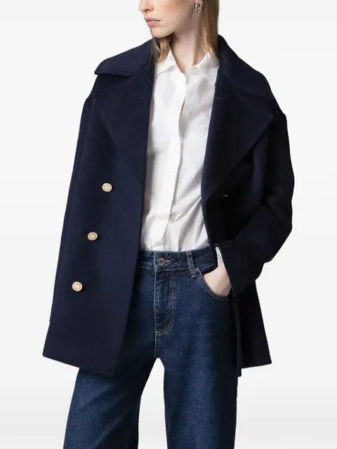 Gaëlle Paris double-breasted pea coat