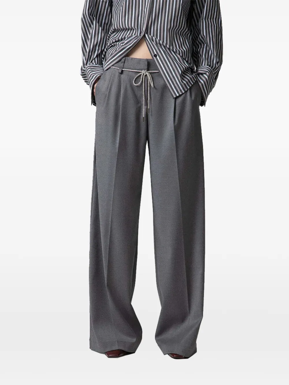 Gaëlle Paris pleated trousers - Gris Gaëlle Paris pleated trousers - Gris