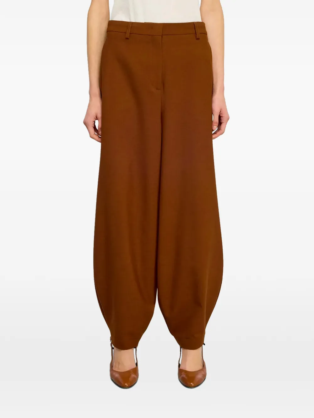Semicouture Tessa high-waisted pleated trousers - Marron Semicouture Tessa high-waisted pleated trousers - Marron