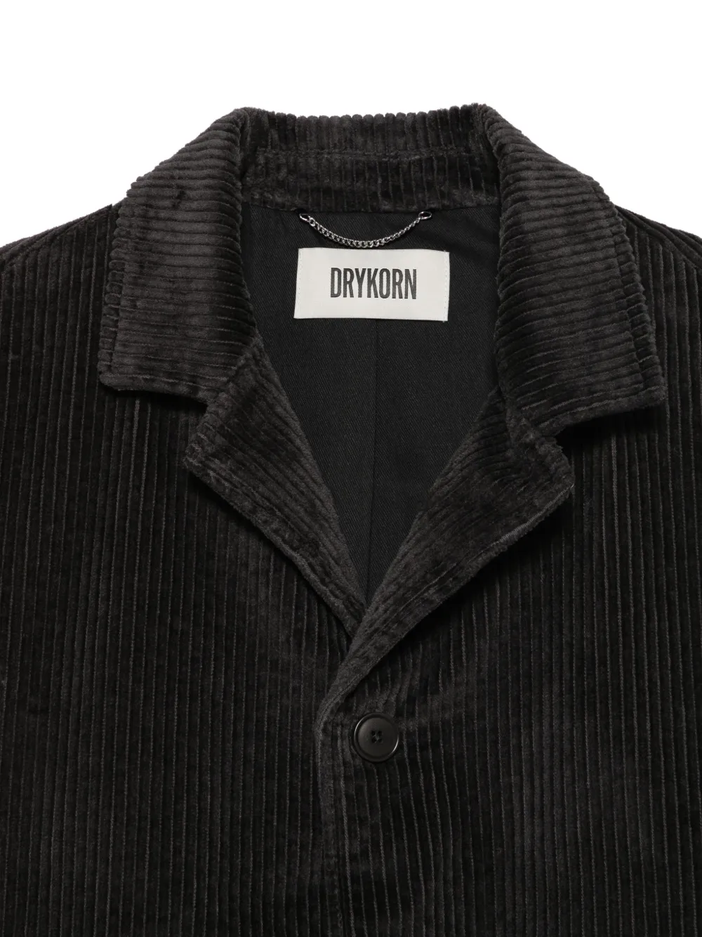 Drykorn Louvin ribfluwelen jack met knopen Zwart