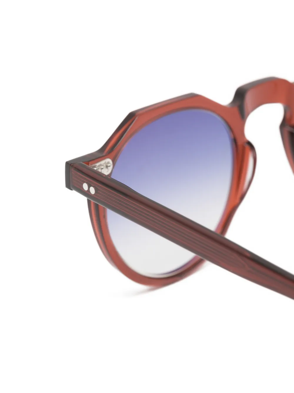 Lesca Bloc geometric-frame sunglasses Rood