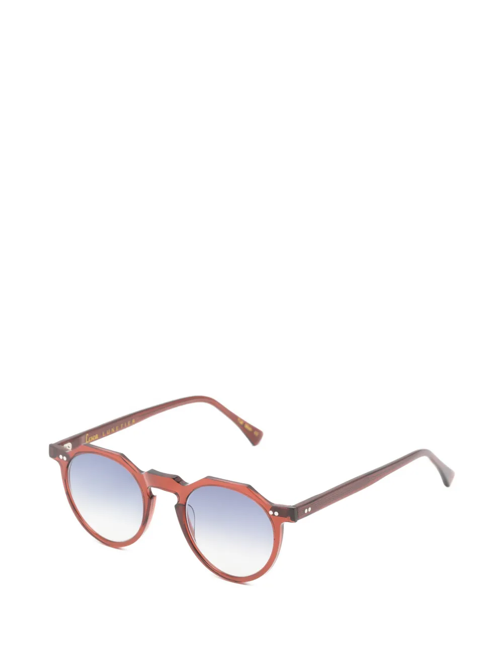 Lesca Bloc geometric-frame sunglasses Rood
