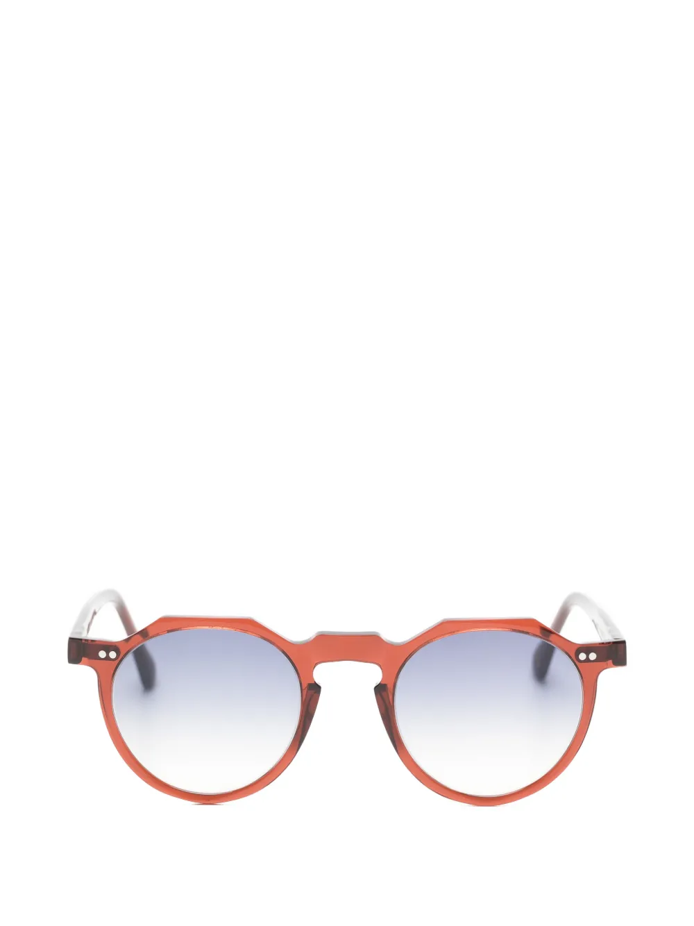Lesca Bloc geometric-frame sunglasses Rood