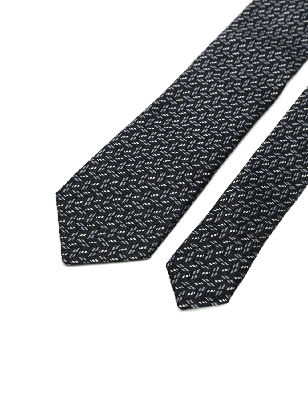 Missoni Zijden stropdas met geometrisch patroon Zwart