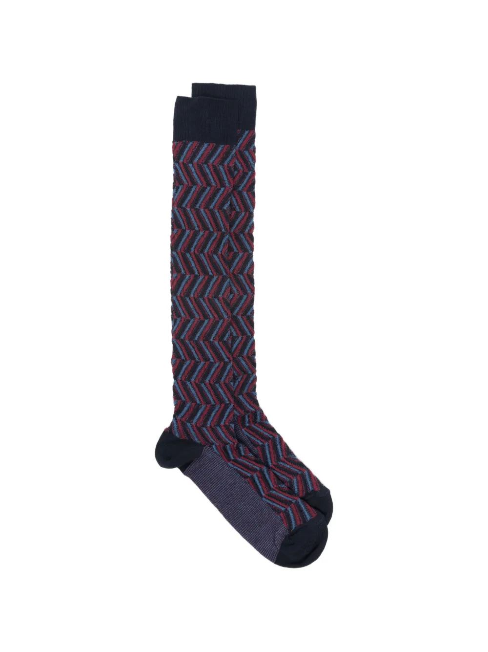 Missoni chevron-knit cotton socks - Noir