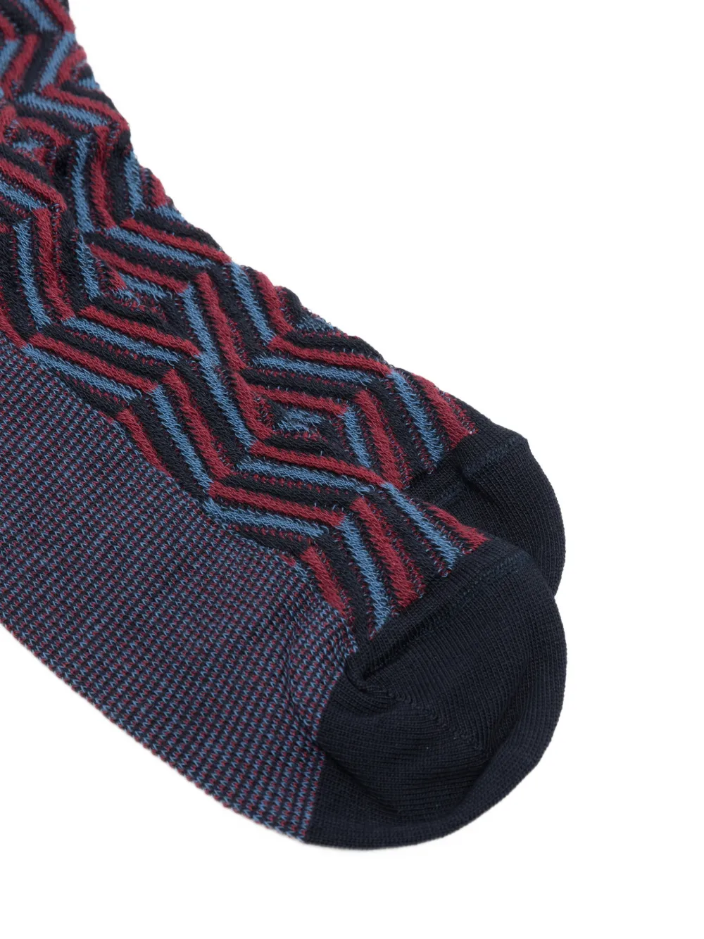Missoni chevron-knit cotton socks Zwart