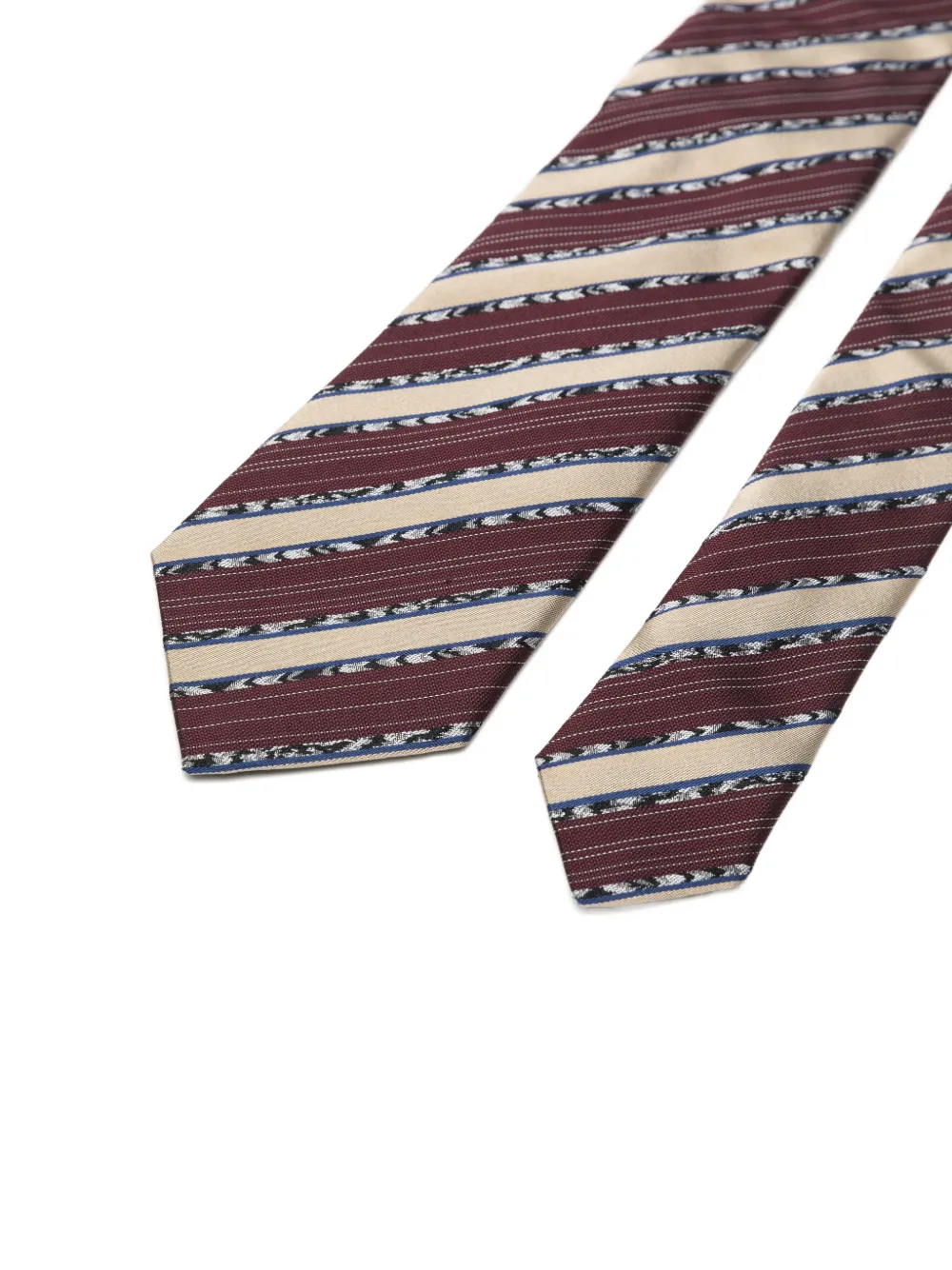Missoni Gestreepte zijden stropdas Bruin