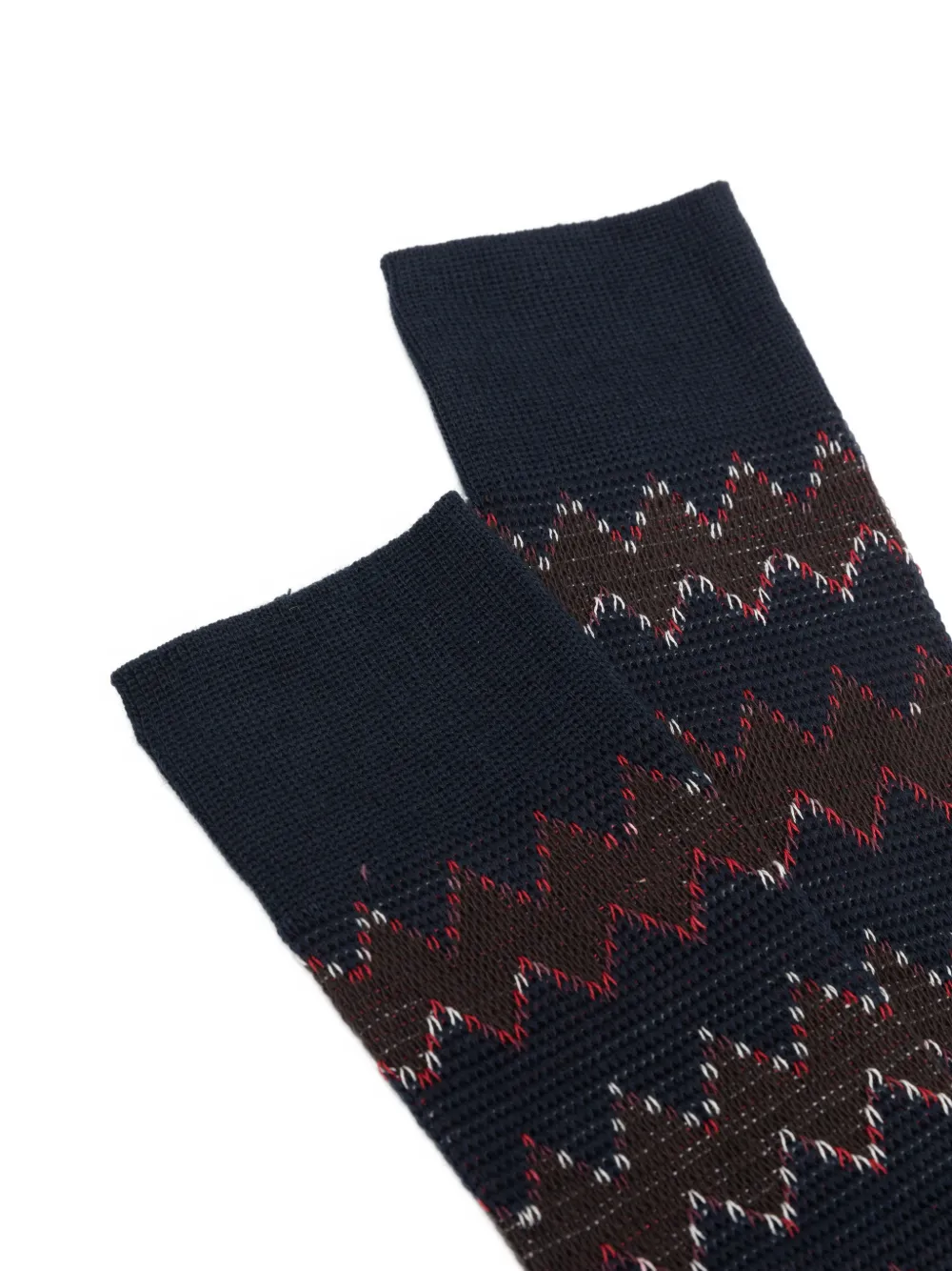 Missoni zigzag-knit socks Blauw