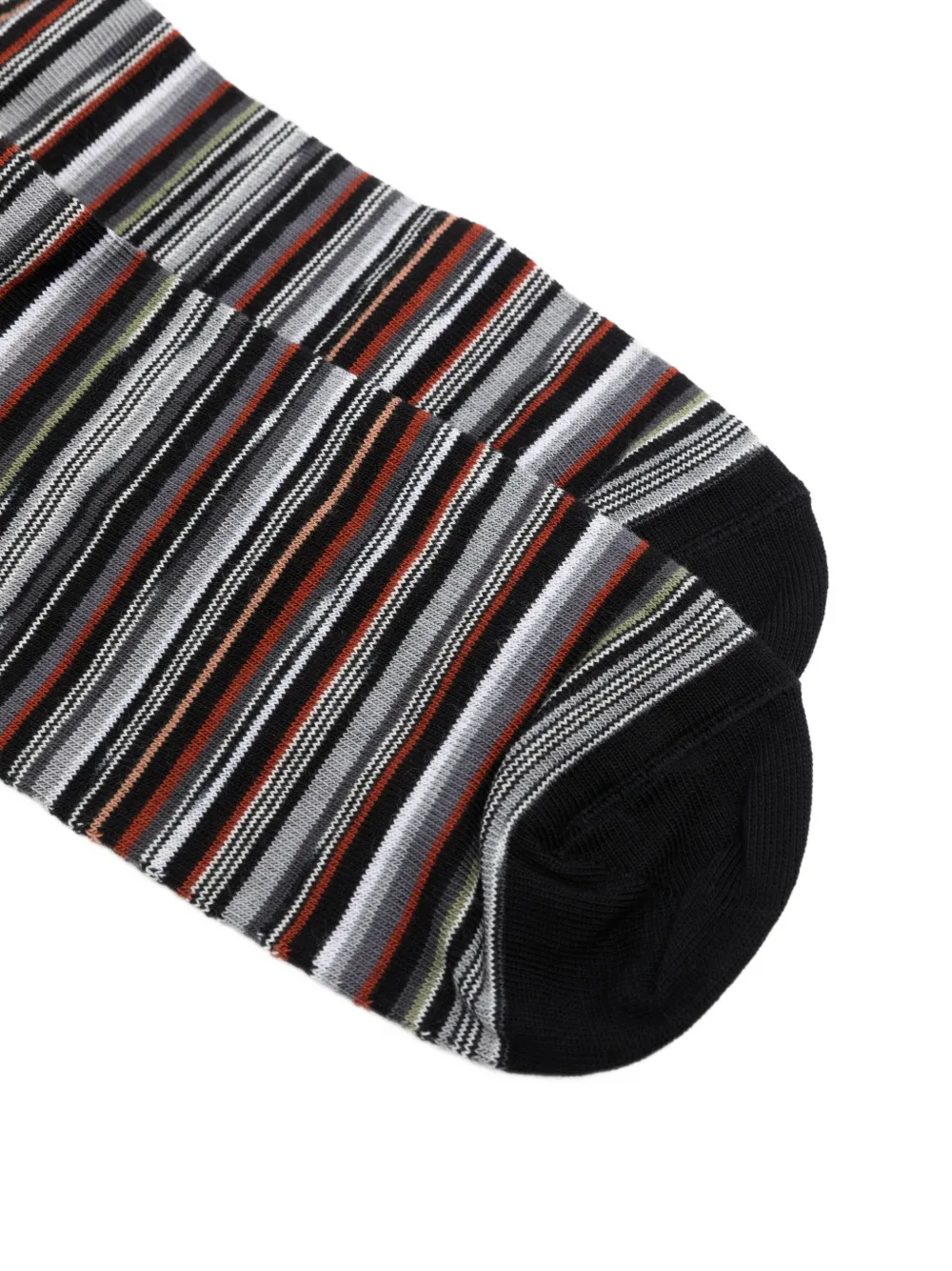 Missoni zigzag-knit striped socks Zwart