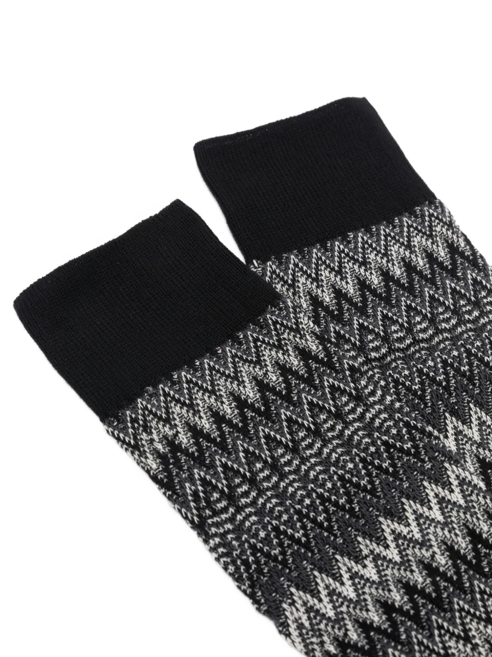 Missoni zigzag-knit cotton socks Zwart
